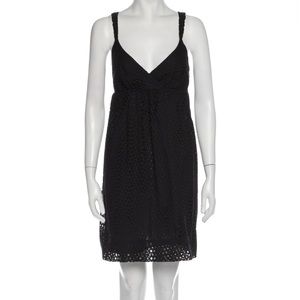 Vince Black Eyelet Mini Dress 2